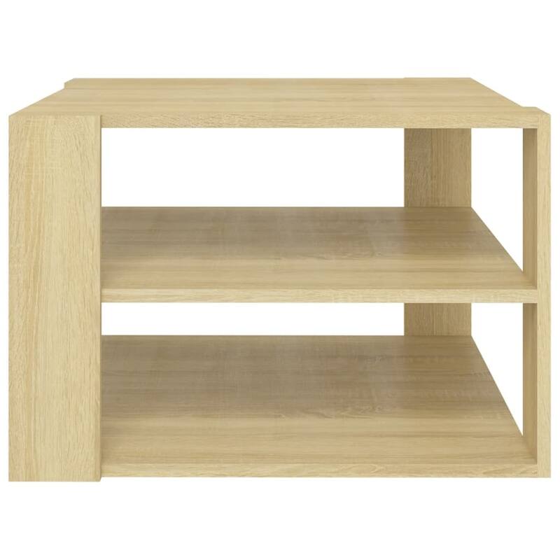 vidaXL Coffee Table Sonoma Oak 24"x24"x16" Chipboard