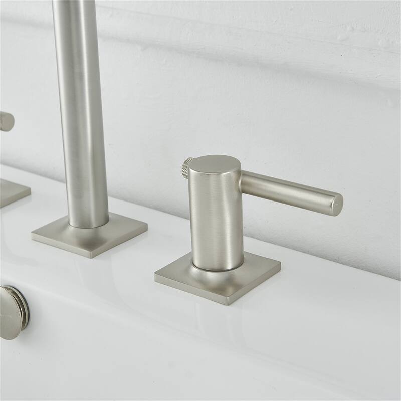 8 Inch Widespread Bathroom Sink Faucet with Drain Assembly Brass Modern 3 Hole Bathroom Basin Vanity Faucets