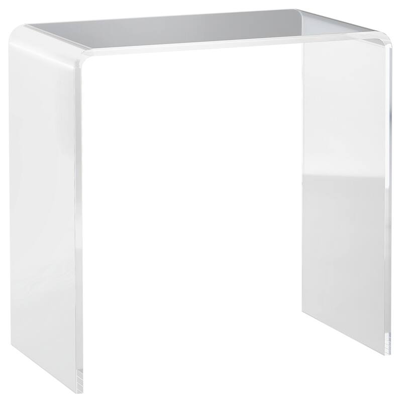 21" Long Rectangle All Acrylic Waterfall Coffee Table, Clear