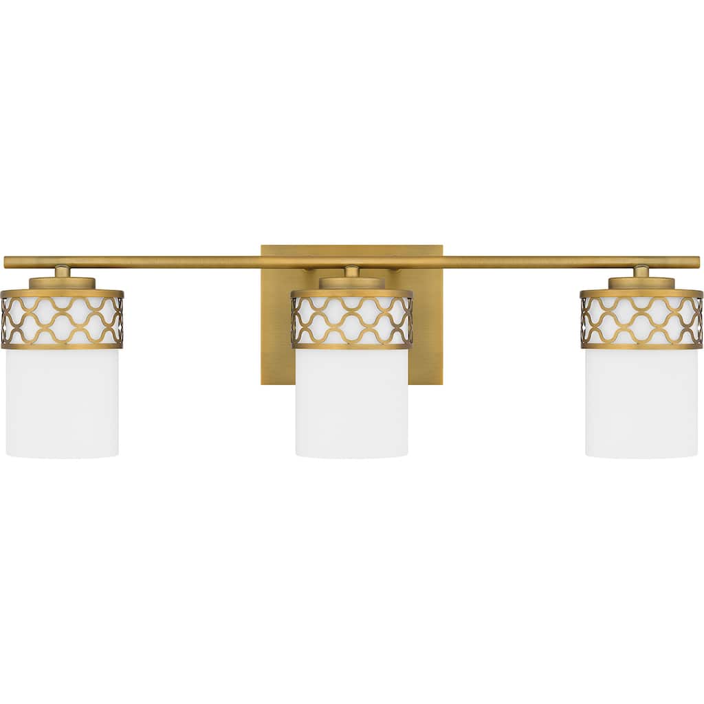 Tenley 3-Light Aged Brass Bath Light