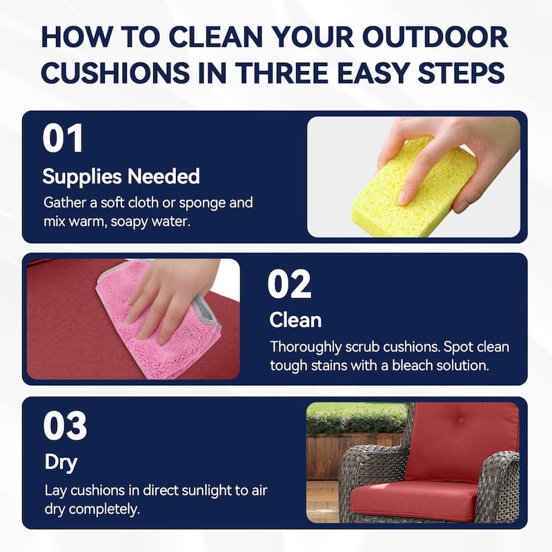 Patio Outdoor Cushions with Removable Cover