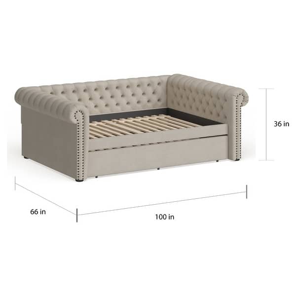 Furniture of America Filt Contemporary Daybed with Twin Trundle Set