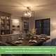 preview thumbnail 5 of 24, Modern Semi Flush Mount Ceiling Light, 3-Light Geometric Square Close to Ceiling Light Fixture for Hallway Foyer Bedroom