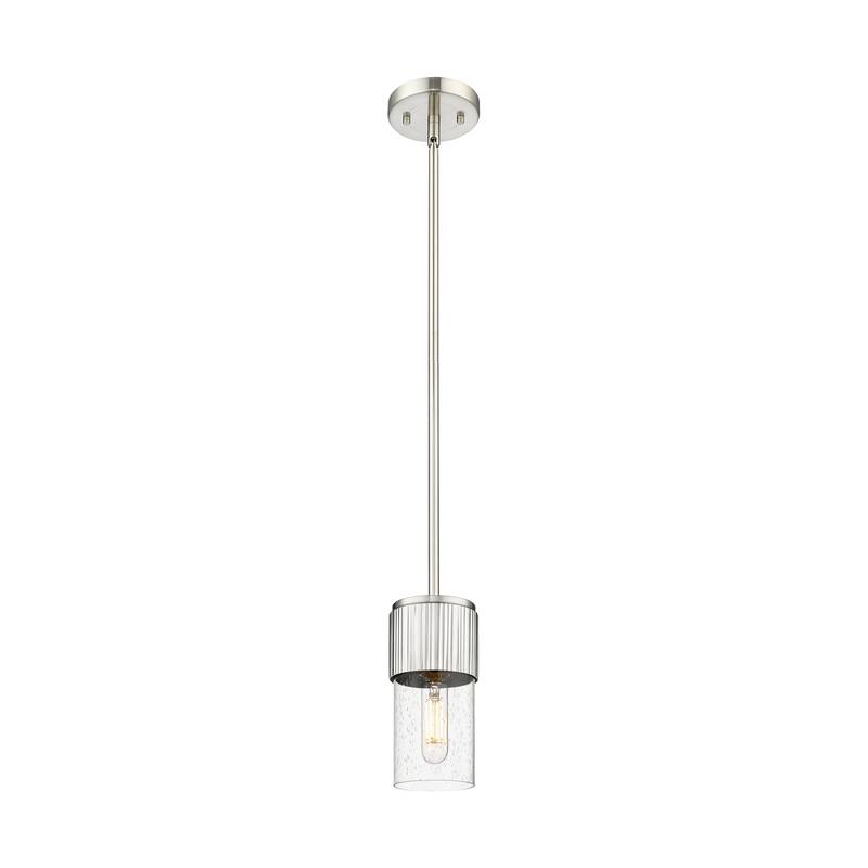 Innovations Lighting Bolivar - 1 Light 7" Stem Hung Pendant - Satin Nickel/Seedy