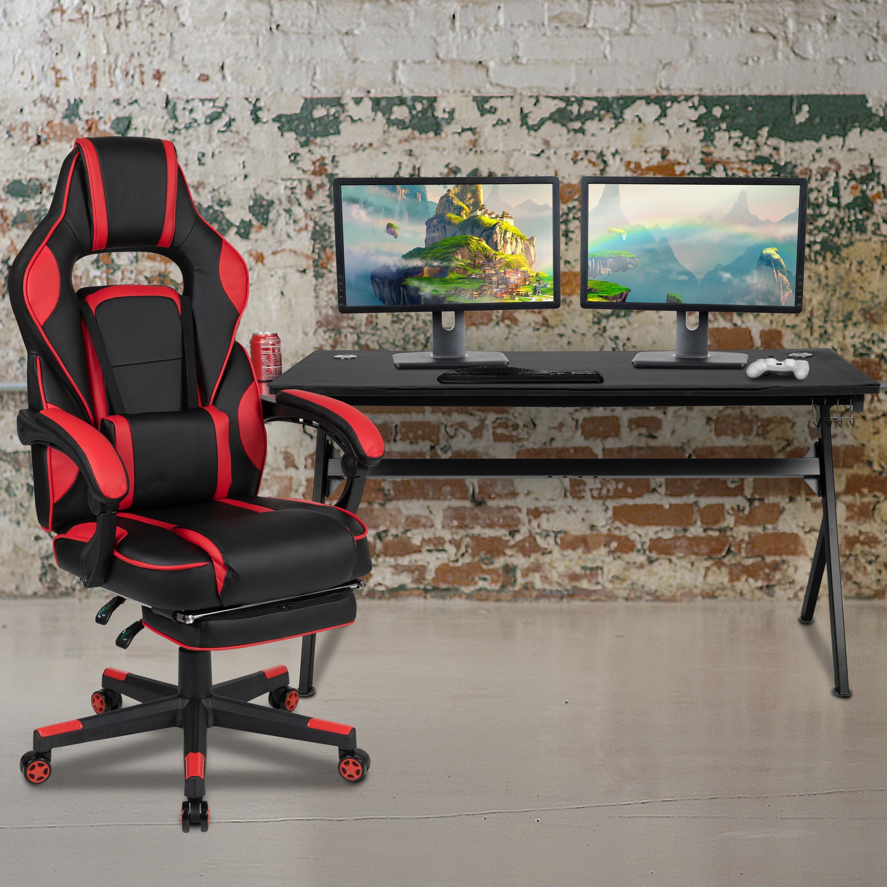 Gaming Desk Bundle - Cup/Headset Holder/Mouse Pad Top