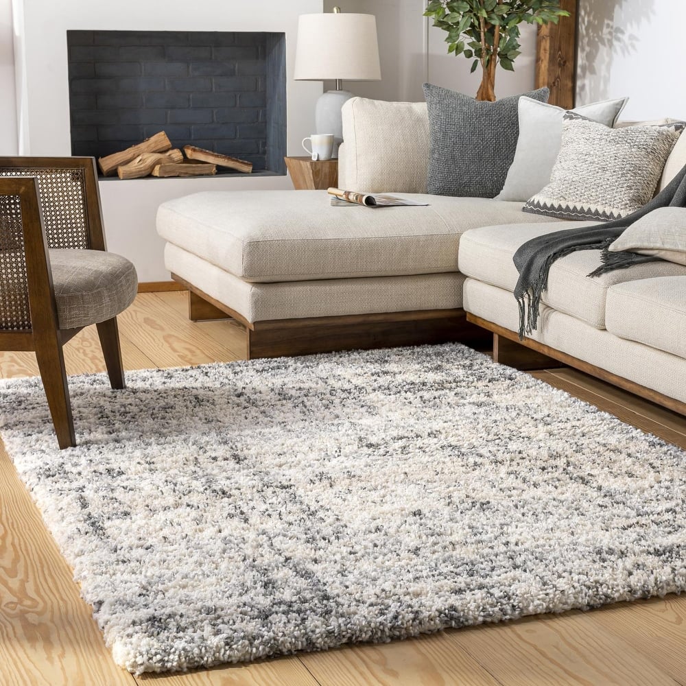 Livabliss Bohemian & Eclectic Eskimo Shag Abstract Area Rug