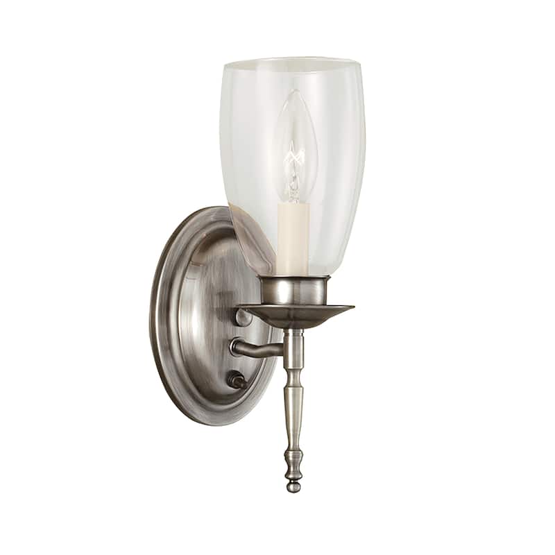 Legacy 11.5'' High 1-Light Sconce - Pewter - 11.5 inch Tall - Pewter - 11.5 inch Tall