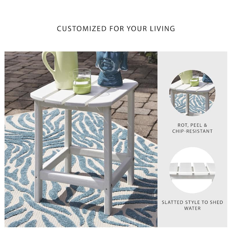 Signature Design by Ashley Sundown Treasure Outdoor Poly All Weather Rectangular End Table
