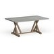 preview thumbnail 11 of 16, Benchwright Rustic Pine Trestle Accent Dining Table by iNSPIRE Q Artisan Concrete Top