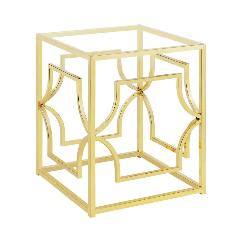Becquer Square Dining Table Base - Brass
