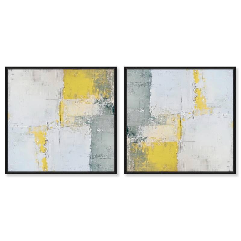 Simple Golden Butterfly Canvas by Art Remedy - 24" x 24" - Black