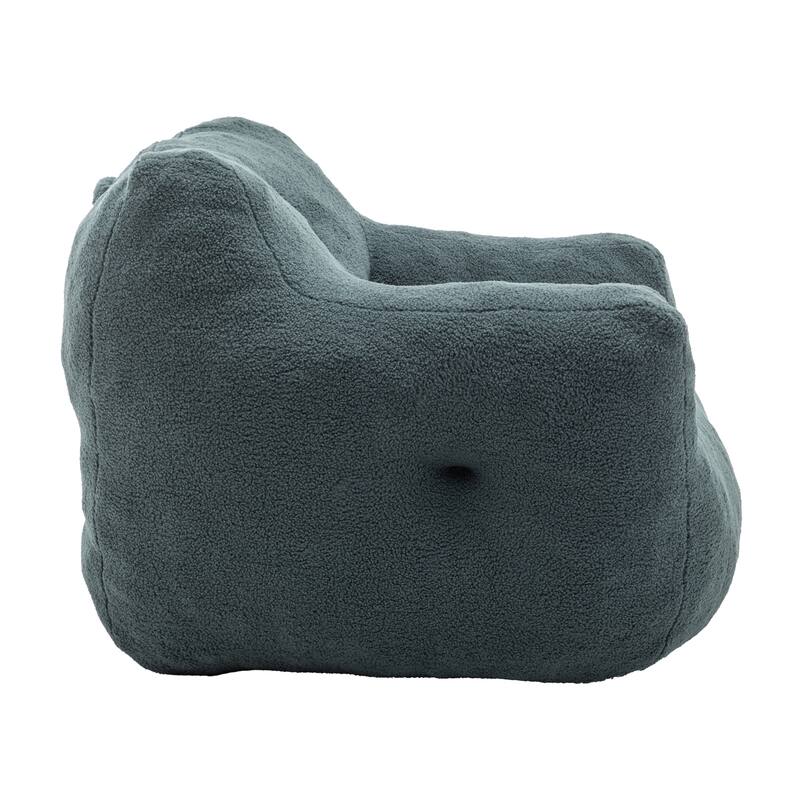 Teddy Fabric Bean Bag Chair, High Density Foam Bean Bag Sofa, Comfy Fluffy Lazy Sofa Chair Living Room, Bedroom