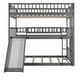 preview thumbnail 32 of 38, Full Over Full Over Full Triple Bed Convertible into 2 Full Size Platform Beds and 1 Floor Bed, Bed Frame with Slide and Ladder