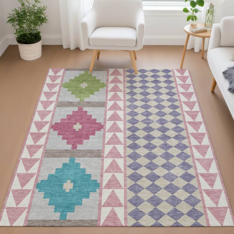 Machine Washable Indoor/ Outdoor Global Pima Chantille Rug