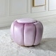 preview thumbnail 7 of 8, Round Ottoman with Gold Legs