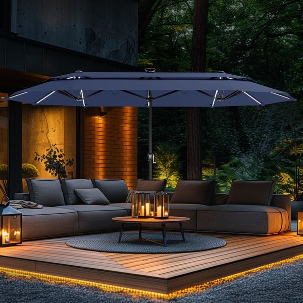 best offset patio umbrella base 10-ft Outdoor Umbrella Crank Cantilever Patio Umbrella Without Base-Rust Red