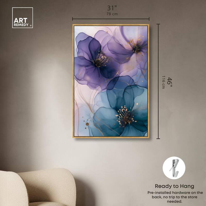 Gilded Cyanescence II Canvas by Art Remedy