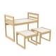 preview thumbnail 9 of 18, Max & Finn Signy Kids Table and 2 Chairs Set with Adjustable Heights, Pink/White