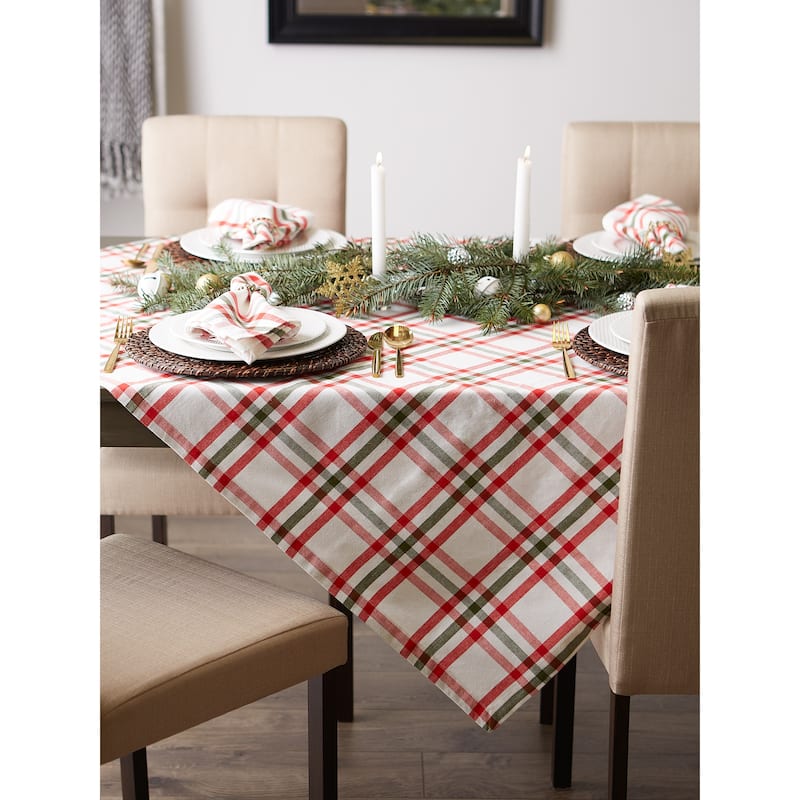 DII Nutcracker Plaid Tablecloth Bed Bath & Beyond 31864106