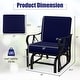 preview thumbnail 10 of 21, Patio Glider Rocking Chair with Curved Armrest and Breathable High Backrest - 28.5" x 26" x 35" (L x W x H)