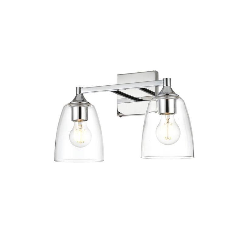 Gina 1 Light Black and Clear Bath Sconce