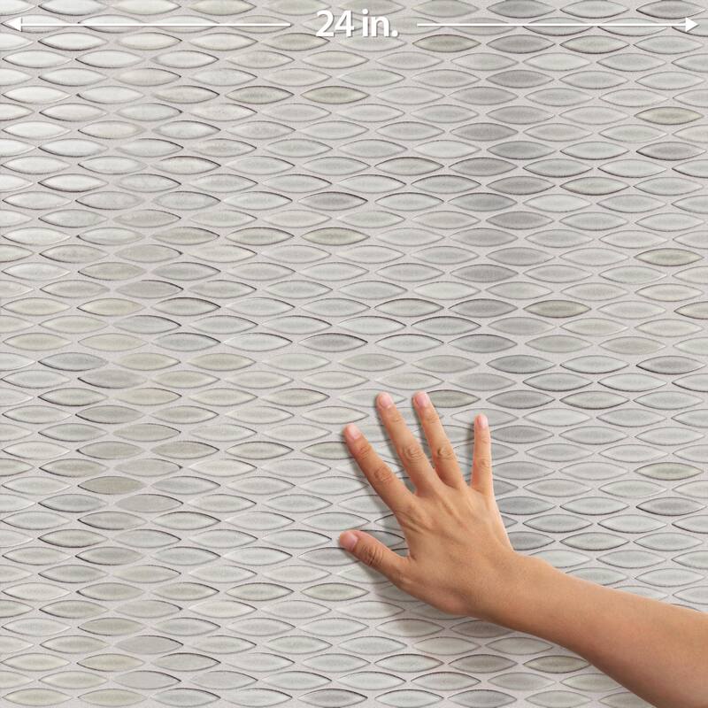 Merola Tile Pescado Satin Stone Grey 12" x 12-1/2" Porcelain Floor and Wall Tile