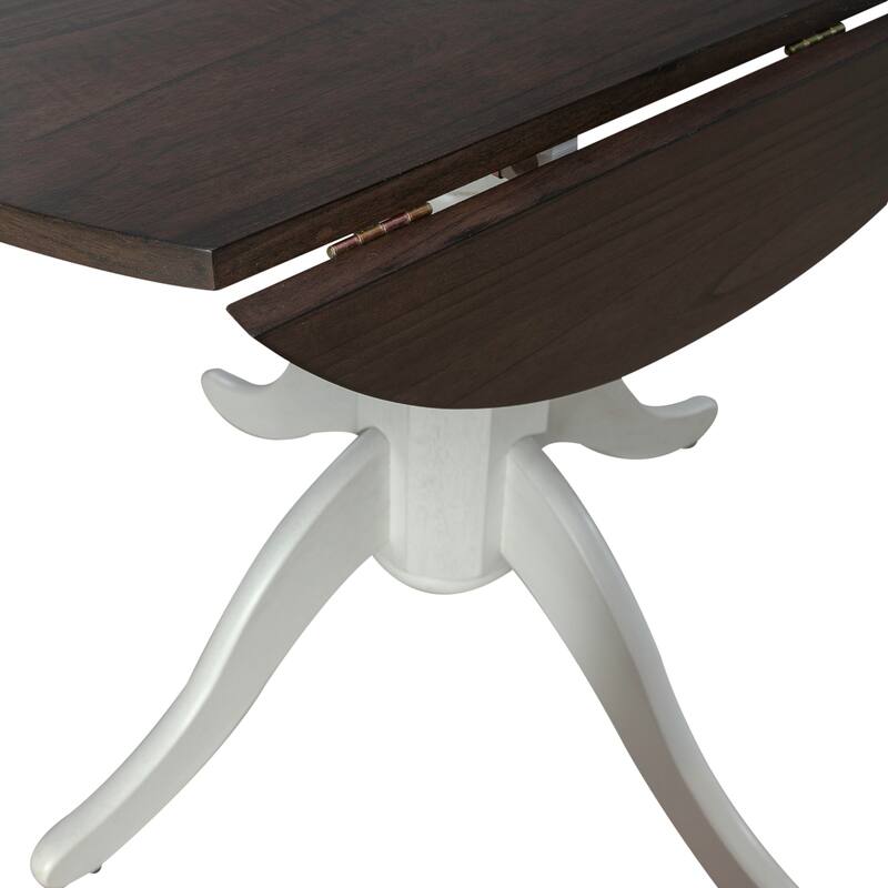 Brook Bay 3 Piece Drop Leaf Table Set with 2 Ladder Back Chairs