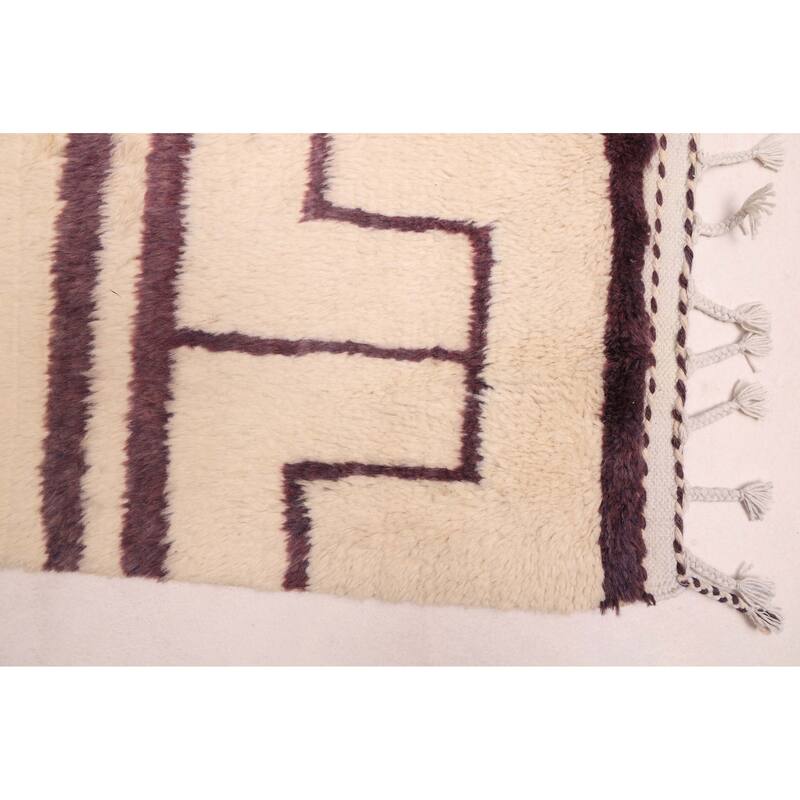 ECARPETGALLERY Hand-knotted Pak Finest Marrakesh Cream Wool Rug - 6'11 x 9'8