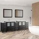 preview thumbnail 21 of 21, Vanity Art 96" Double Sink Bathroom Vanity Set 13 Dove-Tailed Drawers 5 Cabinets 2 Shelves, Soft-Closing Doors with Free Mirror Espresso