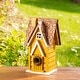 preview thumbnail 28 of 48, Glitzhome 12"H Retro Distressed Painted Solid Wood Cottage Birdhouse