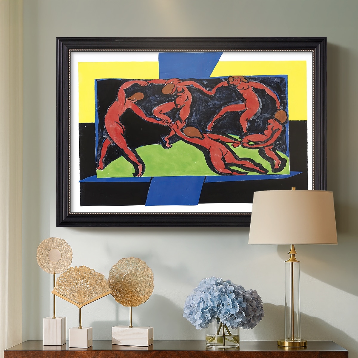 The Dance 1910-Henri Matisse-Custom Framed Canvas - Overstock