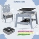 preview thumbnail 13 of 18, Costway 5-in-1 Kids' Table & Chair Set with Chalkboard, Whiteboard, 3 - See Details
