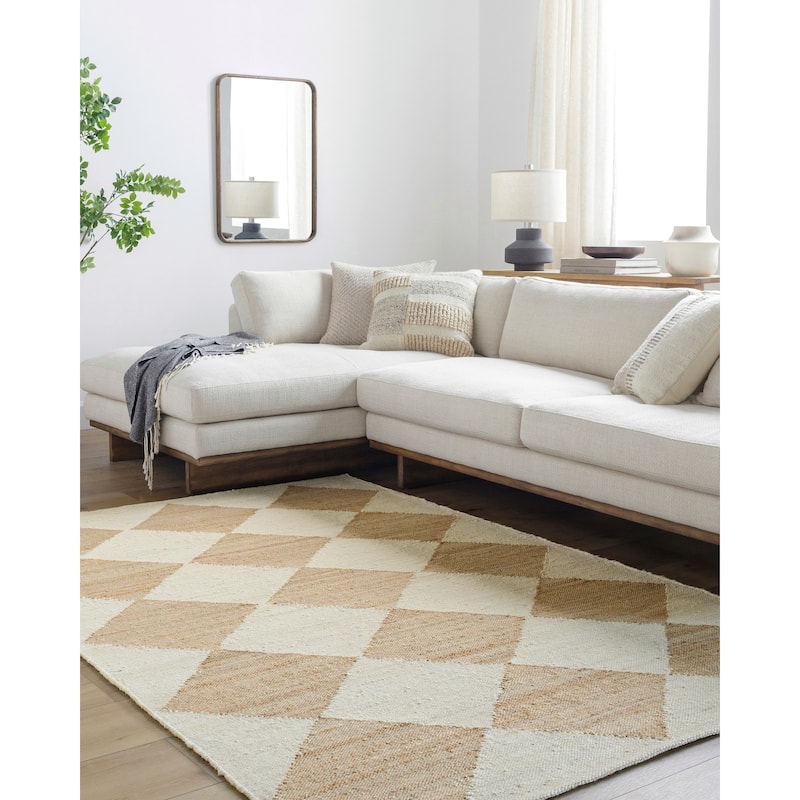 Livabliss x Vivir Antho Modern Area Rug - Wheat - 6' x 9'
