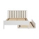 preview thumbnail 4 of 4, Scandinavian Full-Size Bed with Slatted Headboard and Trundle
