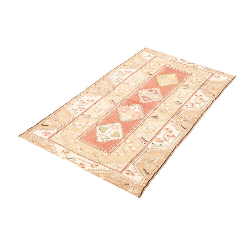 ECARPETGALLERY Hand-knotted Andelz Red Wool Rug - 3'11 x 7'0