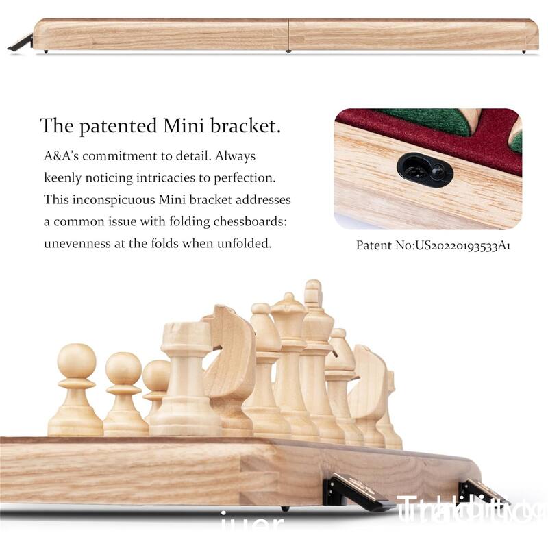 Exquisite international chess set, rose gold and black metal lock design - 15*15*2inch