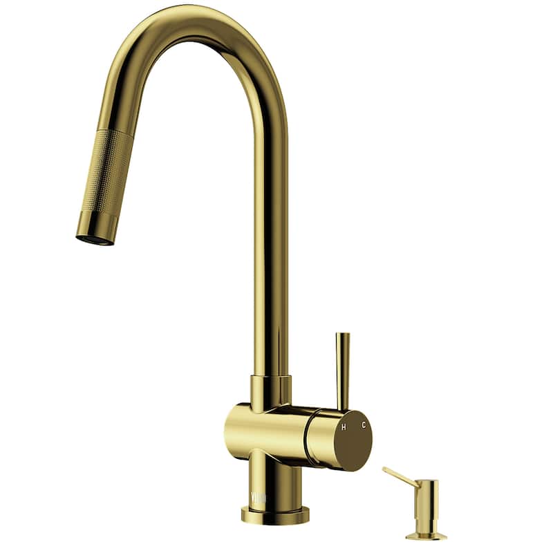 VIGO Gramercy 17" H Single Handle Pull-Down Spout Kitchen Faucet
