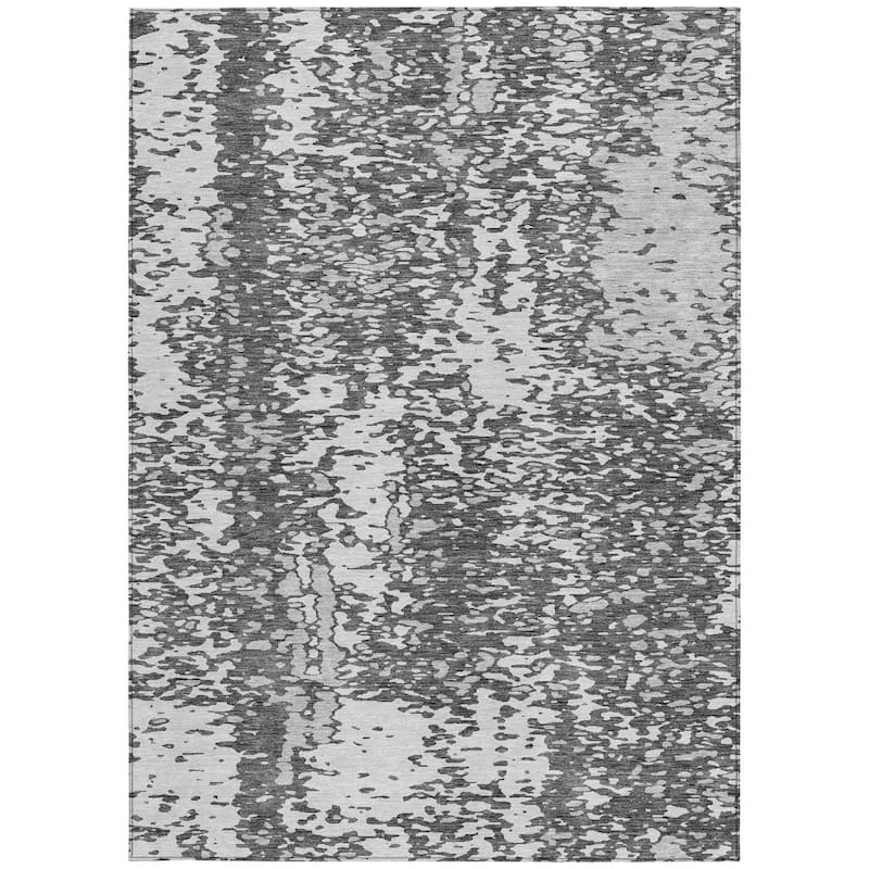 HomeRoots Abstract Transitional Rectangle Outdoor Rug