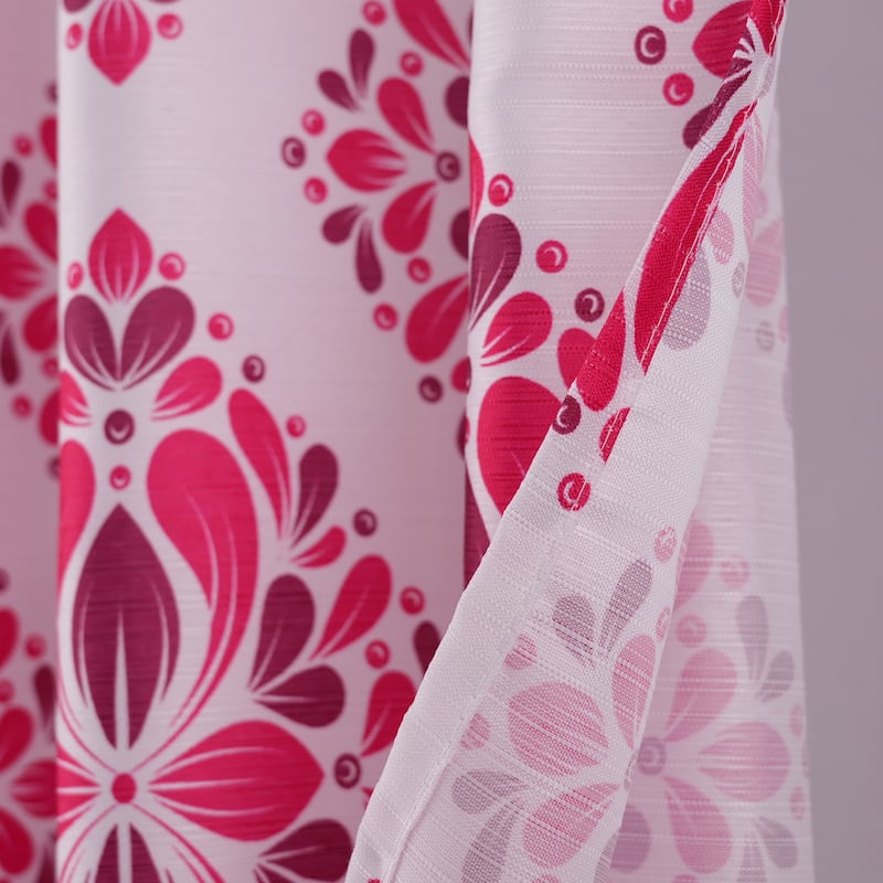 Barcelona Cedar Geometric Pink Shower Curtain