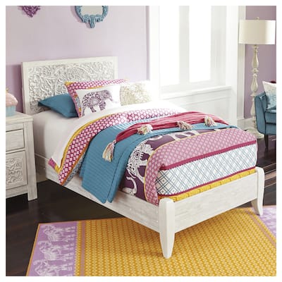 Paxberry Whitewash Panel Bed