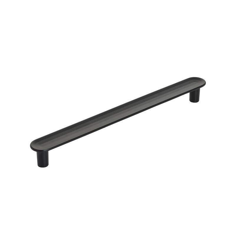 Concentric 6-5/16 in (160 mm) Center-to-Center Matte Black Cabinet Pull - 6.313