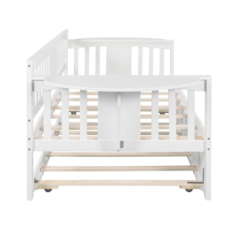 Multi-Functional Daybed with Trundle and Storage Side Tables for Bedroom or Living Room