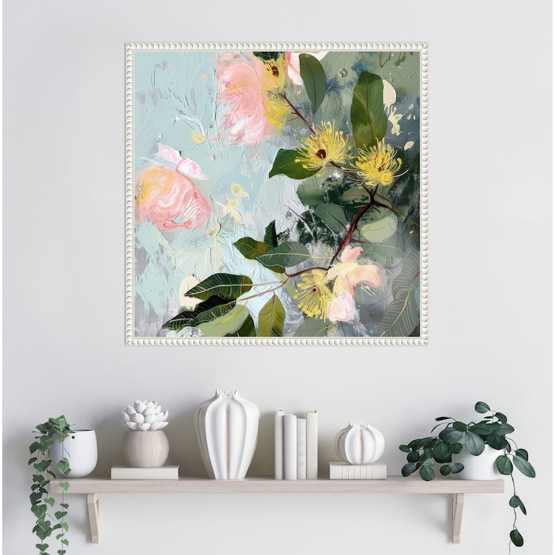 Vibrant Aussies 7 by Elan Studios Framed Canvas Wall Art Print - Sylvie Beaded White