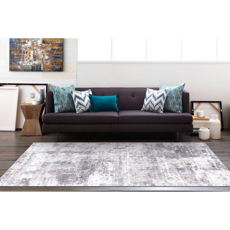 World Rug Gallery Distressed Abstract Area Rug