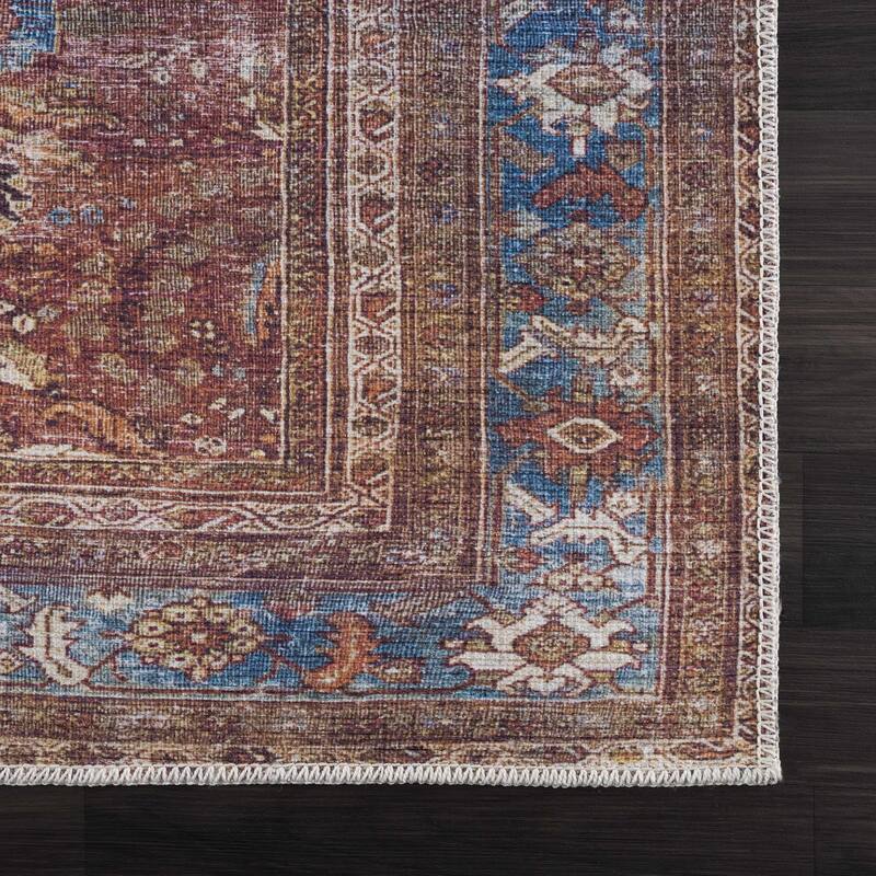 Hauteloom Georgia Machine Washable Persian Oriental Traditional Area Rug