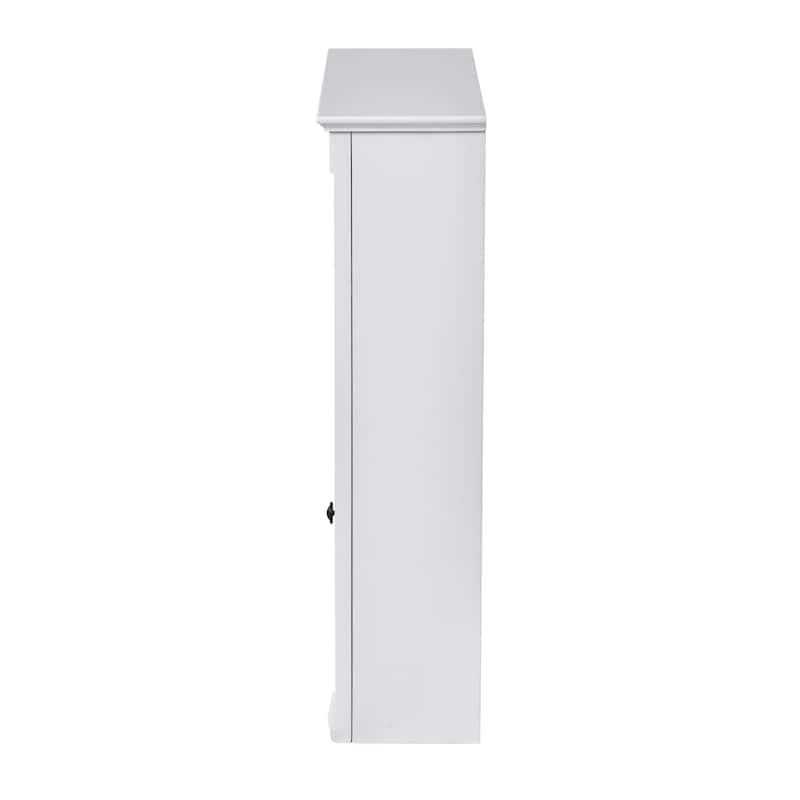 Wall Mounted Bathroom Storage Cabinet with Mirror and Adjustable Shelf