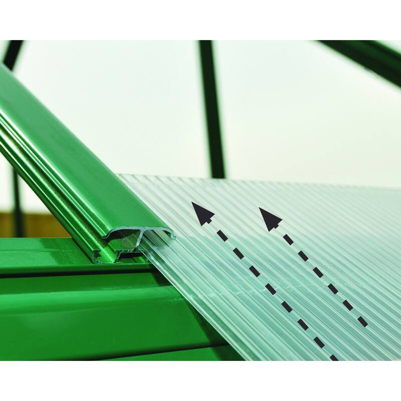 Balance 8 ft. x 8 ft. Hybrid Green/Clear DIY Greenhouse Kit