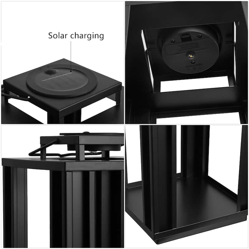 Leland Modern Indoor/Outdoor LED Solar Powered Lanterns, By JONATHAN Y - 19.50