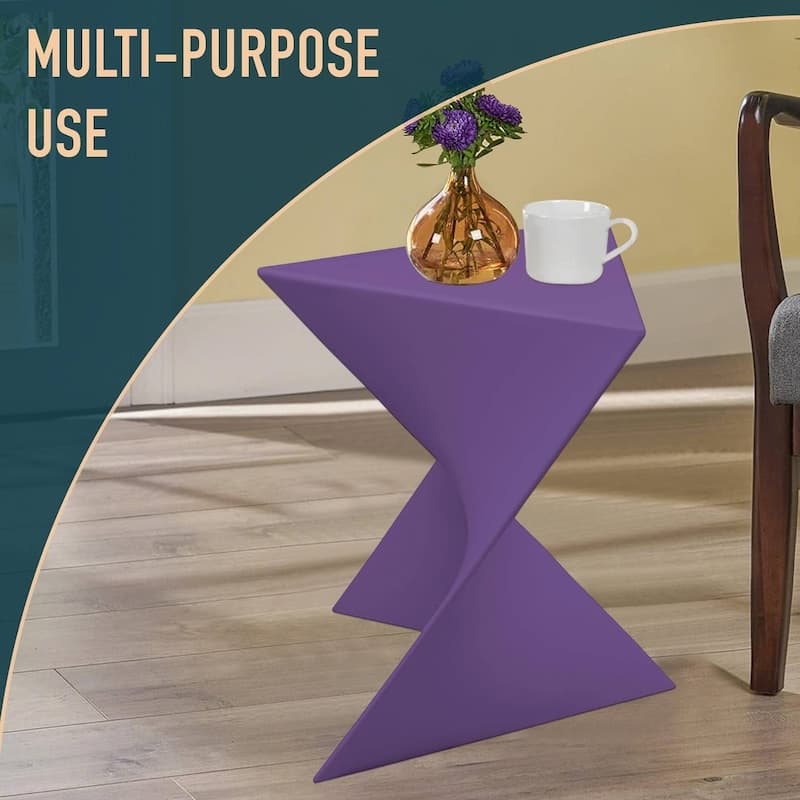 LeisureMod Randolph Modern Side Table - Grey - 15.5 x 17 x 17
