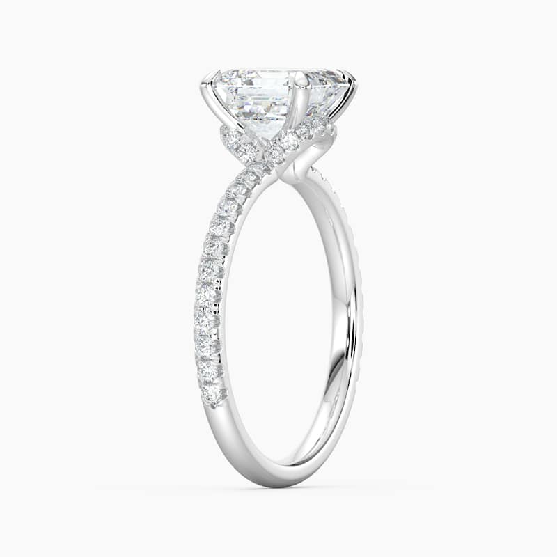 Auriya 14k Gold Asscher Lab Grown Unique Loop Diamond Halo Engagement Ring 1.00 to 5.00 ct. tw. (F-G, VS)